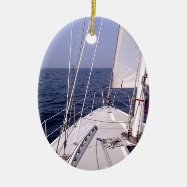 Segeln Keramik Ornament (Vorne)
