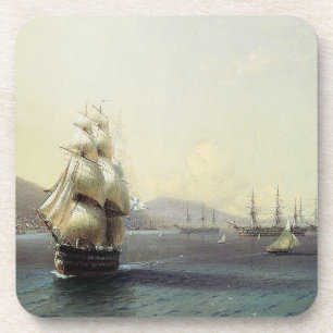Segeln-Kriegsschiffs-Fregatte versendet Untersetzer