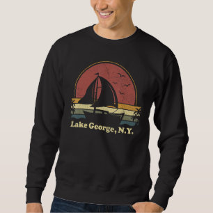Segeln Lake George New York Vintage-Segelboot Sai Sweatshirt