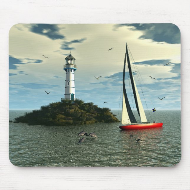 Segeln mit Delphine mousepad (Vorne)