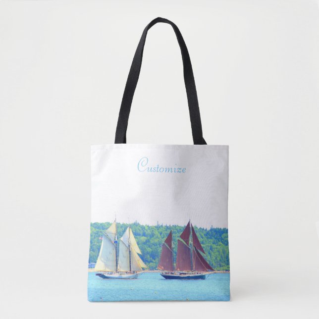 Segeln mit zwei Schooners Tasche (Vorderseite)