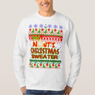Segeln Nautic Ugly Weihnachtssüßer T-Shirt