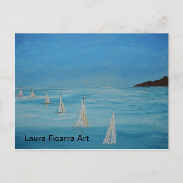 Segeln Postkarte (Vorderseite)