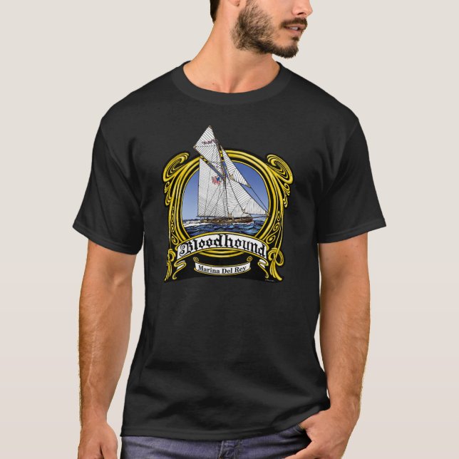 Segeln-Schiff-Bluthund T-Shirt (Vorderseite)