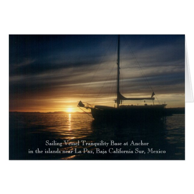 Segeln-Schiff-Ruhe-Basis am Anker (Vorderseite (Horizontal))