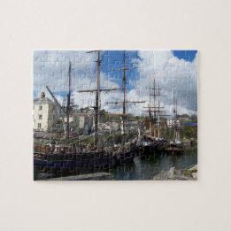Segeln-Schiffe Charlestown Hafen-Cornwall-Foto