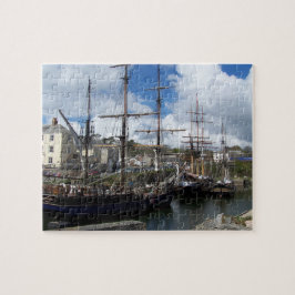 Segeln-Schiffe Charlestown Hafen-Cornwall-Foto