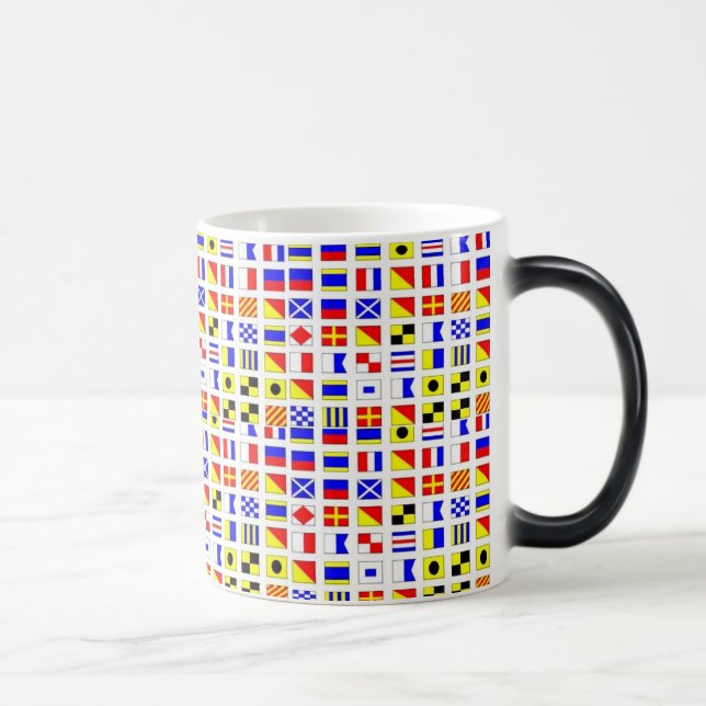 SEGELN-SCHIFFS-SIGNAL-FLAGGEN-TASSE VERWANDLUNGSTASSE (Rechts)