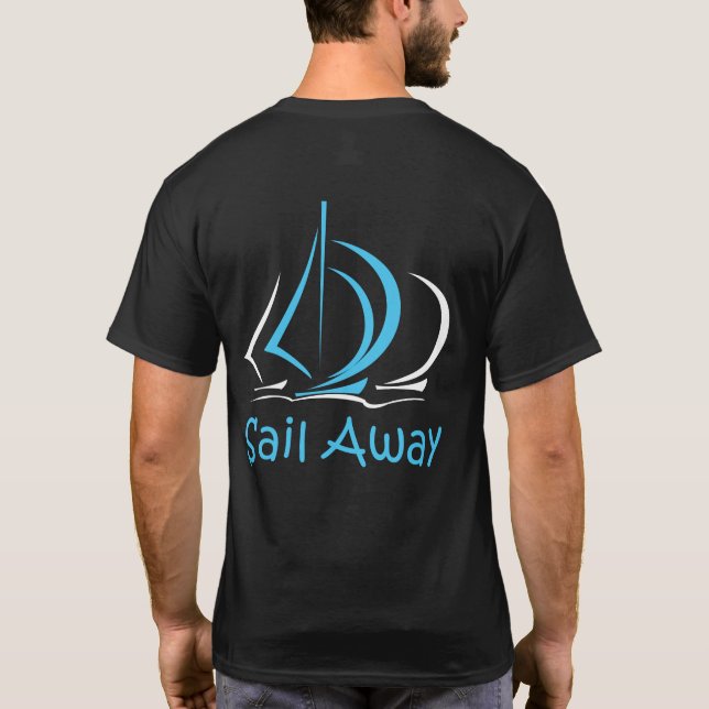 Segeln Segelboot Sand Ocean Gul T-Shirt (Rückseite)