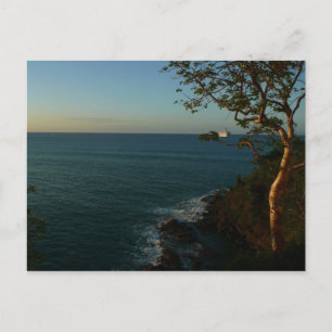 Segeln Sie ab Sunset II Tropical Seascape Postkarte