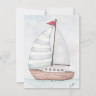 Segeln Sie durch den blauen Ozean Postkarte