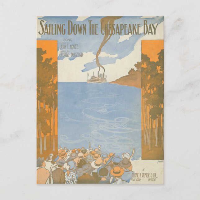 Segeln Sie entlang der Chesapeake Bay Postkarte (Vorderseite)