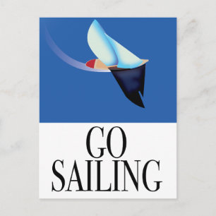 Segeln Sie los Postkarte