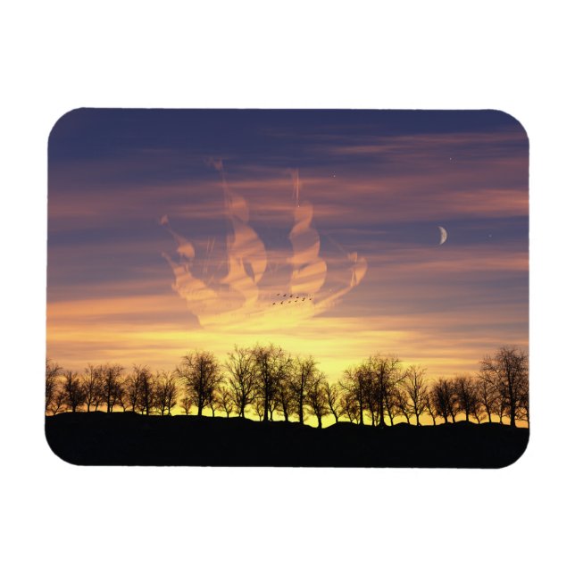 Segeln Sie mit dem flexiblen Magnet der Nacht (Horizontal)