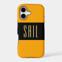 SEGELN Sporty Wide Bright Orange Black Stripes