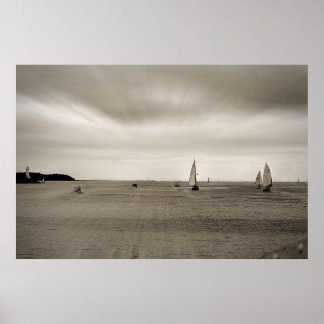 Segeln über das Meer Poster (Vorne)