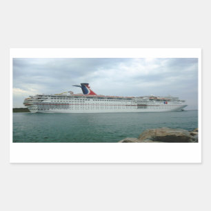 Segeln vom Hafen Canaveral Rechteckiger Aufkleber