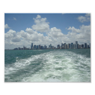 Segeln weg von Miami Fotodruck