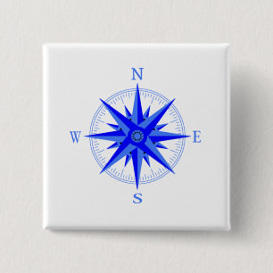 Segeln - Windrose Kompass Nautical-Shirt Button
