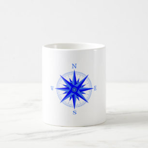 Segeln - Windsurfen Rose Kompass Wassersport Shirt Kaffeetasse