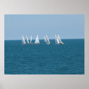 "Segelnd auf Michigansee" Plakat
