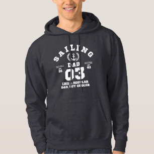 Segelnder Papa Lustiges Boot etabliert 2003 Hoodie