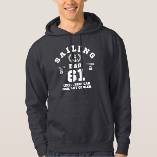 Segelnder Vater Lustiges Bootfahren Gegründet 1961 Hoodie