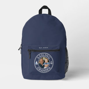Segelndes Opa Jahr Gegründet Foto Bedruckter Rucksack
