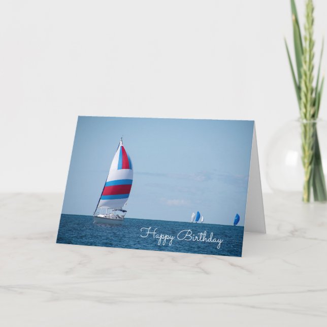Segelregatta zum Geburtstag am Michigansee Karte (Vorderseite)