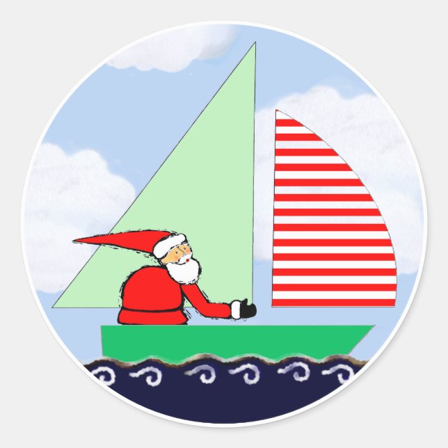 Segelreisen Runder Aufkleber (Vorderseite)