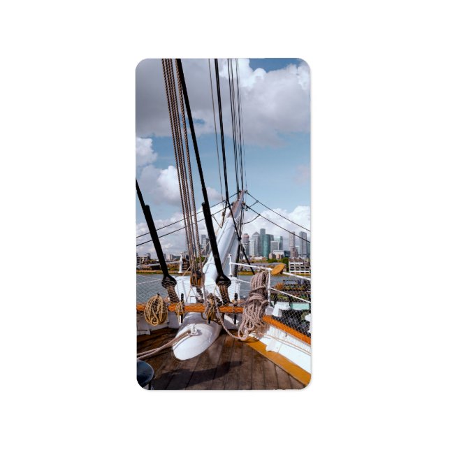 Segelschiff Adressaufkleber (Vorne)