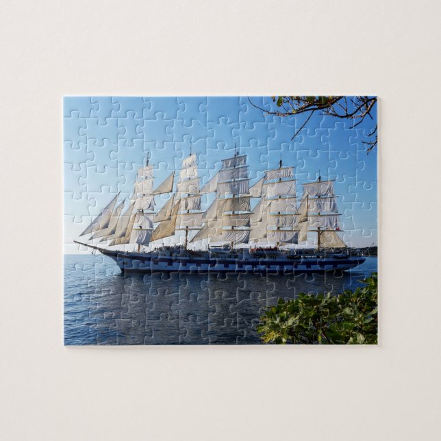 Segelschiff am Seepuzzlen (Horizontal)
