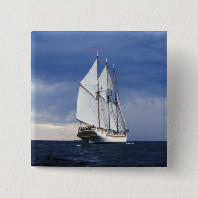 Segelschiff auf der Ostsee Button (Vorderseite)