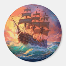 Segelschiff auf einem Sturmmeer