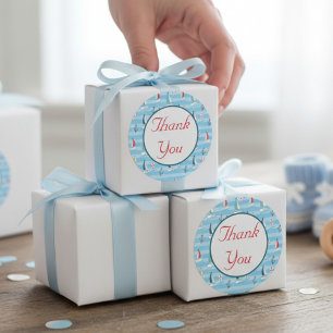 Segelschiff Danke Runder Aufkleber