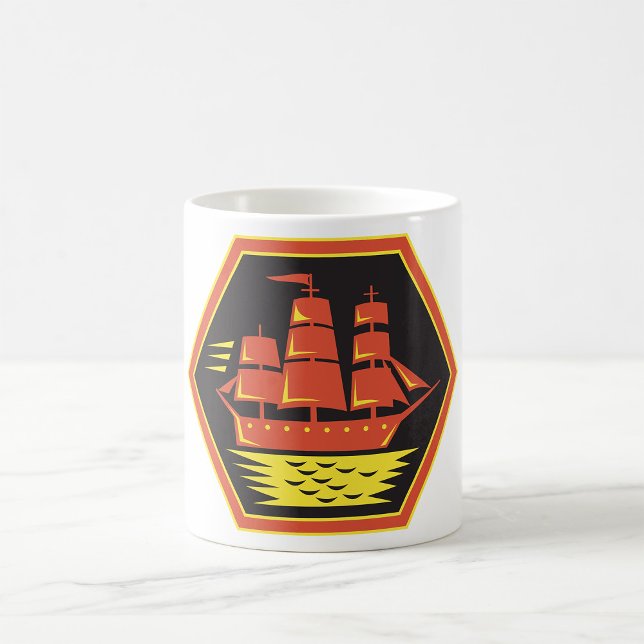 Segelschiff der Vintage Clipper Kaffeetasse (Von Creator hochgeladen)