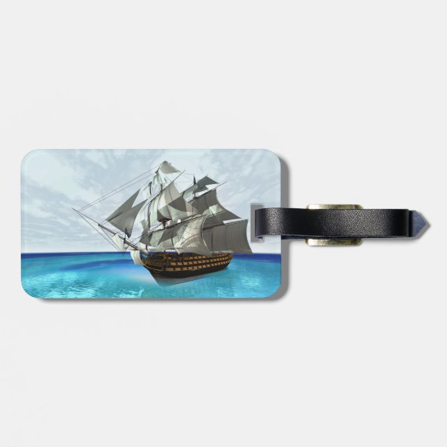 Segelschiff Gepäckanhänger (Rückseite horizontal)