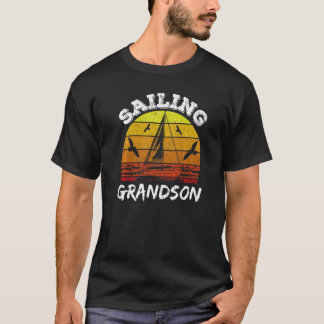 Segelschiff Grandson Sailor Sailboat Kapitän T-Shirt