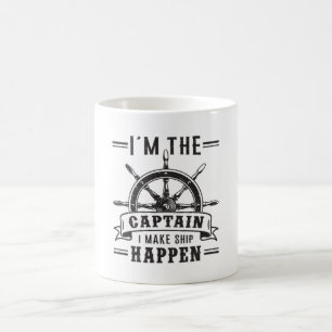 Segelschiff Kapitän Sailor Funny Geschenk Idee Kaffeetasse