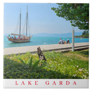 Segelschiff-Keramik Gardasee Fliese