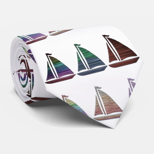 Segelschiff Krawatte (Gerollt)