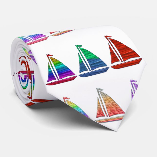 Segelschiff Krawatte (Gerollt)