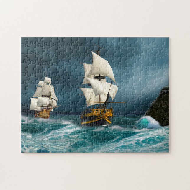 Segelschiff mit Seeschifffahrt für Erwachsene (Horizontal)