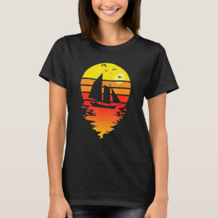 Segelschiff Retro Sailboat Eigentümerin Kapitän Se T-Shirt
