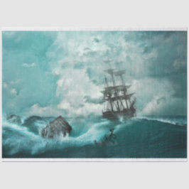 Segelschiff Sailboat Sea 20x30 Decoupage Seidenpapier