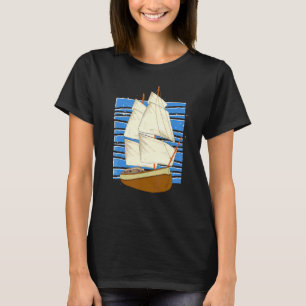 Segelschiff Segler Kapitän Schiff Segel Boot Segel T-Shirt
