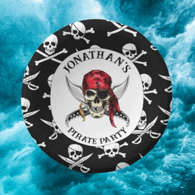 Segelschiff Skulls Pappteller (friendly, stylish, and perfect for any occasion. Elevate your tableware with a touch of adventure  )