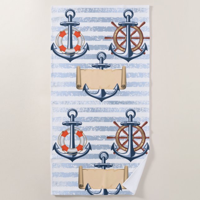 Segelschiff Strandtuch (Vorderseite)