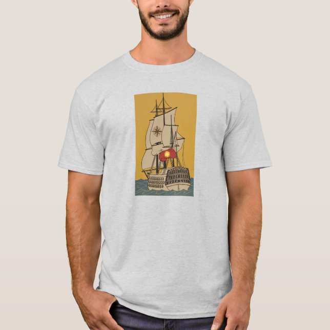 Segelschiff T-Shirt (Vorderseite)