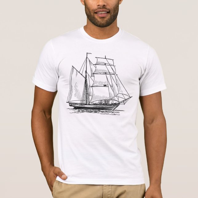 Segelschiff T-Shirt (Vorderseite)